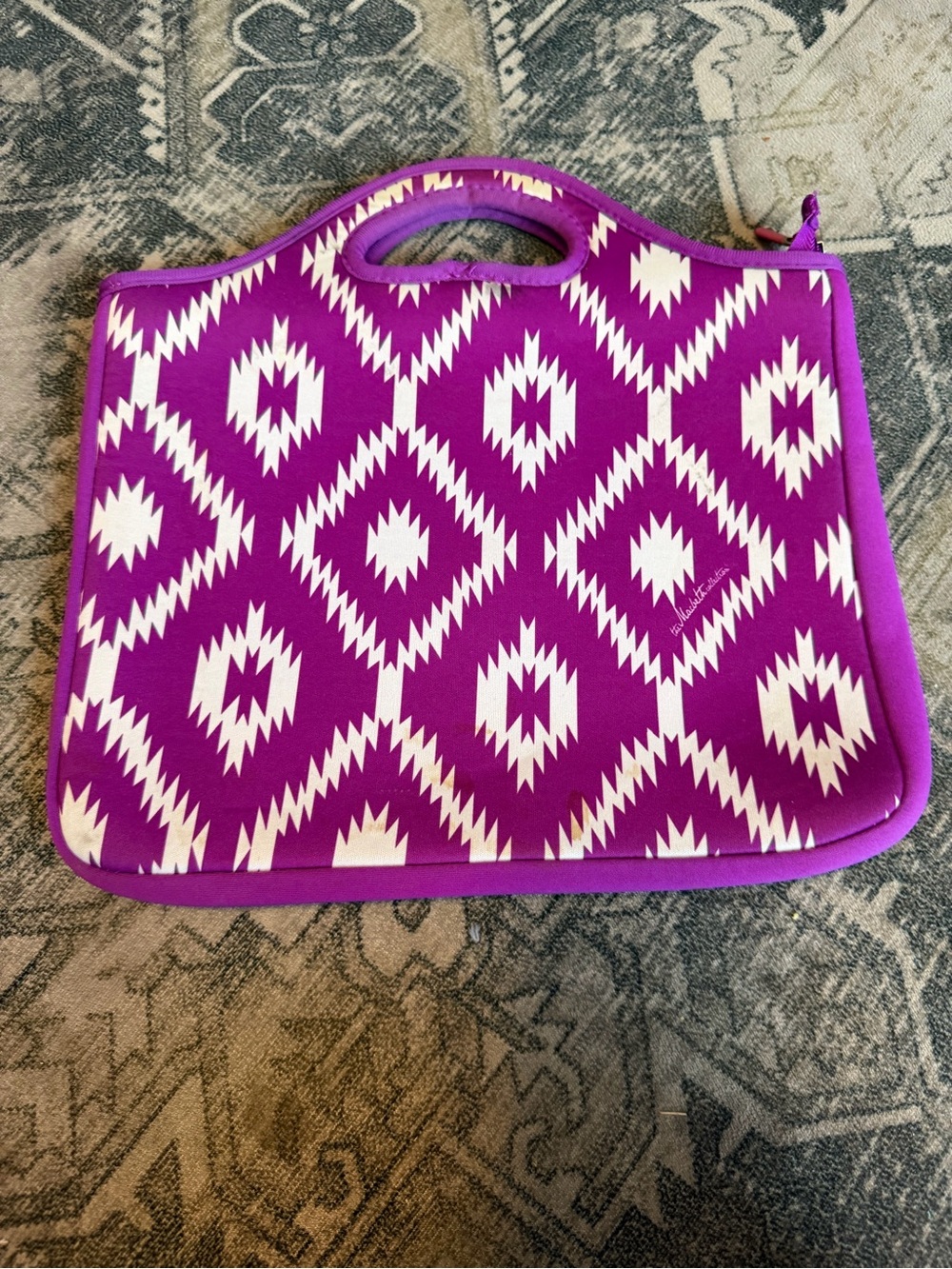 Macbeth Collection sleeve designed to protect iPads and tablets Purple and white